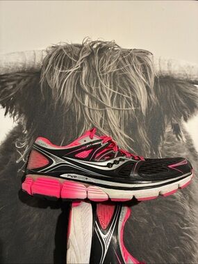 Saucony Women's Black and Hot Pink Running Shoes